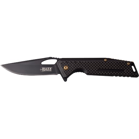 Master Cutlery 2018 Master Fldr, 3.5In Blk Bld, Blk Cf Hndl, W/ Pc MAS-ET-1013